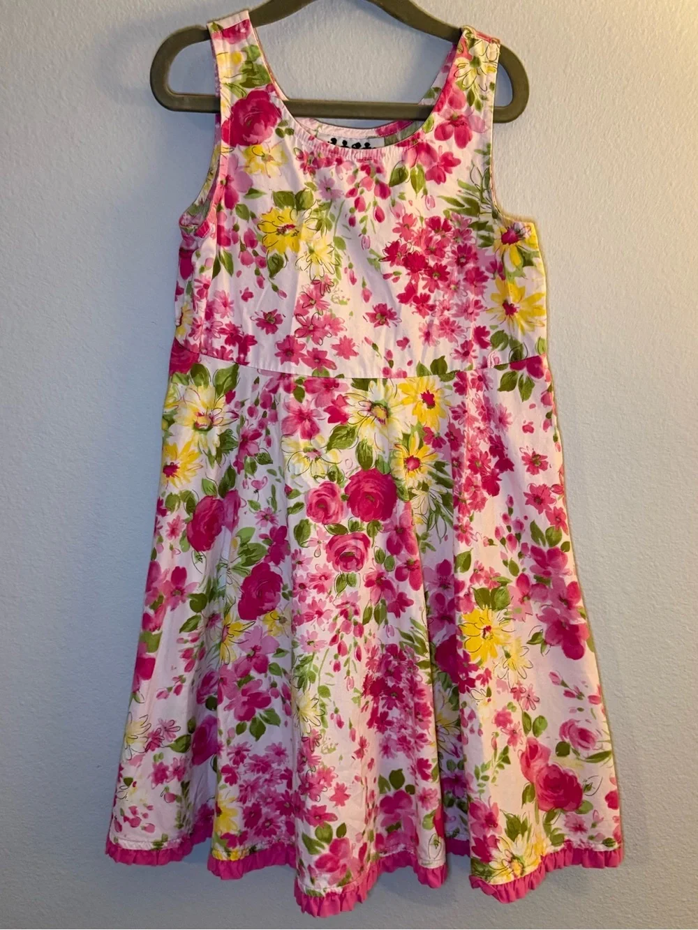 Zoey Girls Floral Sleeveless Dress - Size 7